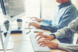 © joyfotoliakid - Developing programmer Team Development Website design and coding technologies working in software company office