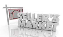 Sellers Market Home House For Sale Sign 3d Illustration