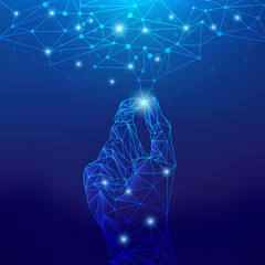 Wall Mural - concept of cloud technology, abstract digital technology