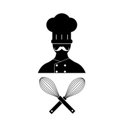 Wall Mural - Chef icon, logo on white background