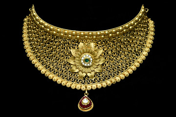 Pure 24 carat gold jewellery necklace