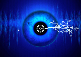 Wall Mural - biometrically eye scan