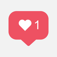 Instagram Counter, follower notification symbol . Buton for social media