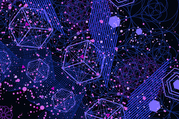 Wall Mural - the science and mathematics abstract background