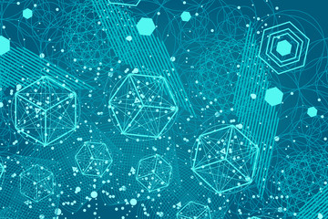Wall Mural - the science and mathematics abstract background