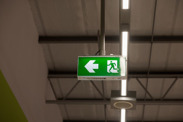 Fire exit light sign (fire)