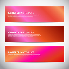 Wall Mural - banners or headers with holographic gradient colorful background