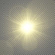 © vikusandra - White glowing light.Vector transparent sunlight special lens flare effect. Bright beautiful star. Light from the rays.