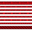 vector set of seamless caution tapes for black friday