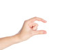 © Lazy_Bear - Woman hand showing size gesture isolated on a white background