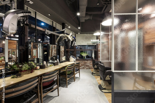 Vintage Style Barber Shop Interior Design Idea Buy This Stock