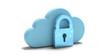 © Rawf8 - Cloud computing security. Blue cloud and padlock isolated on white background. 3d illustration