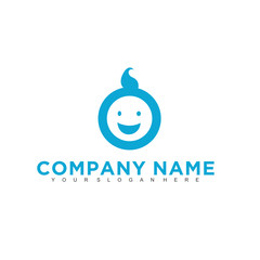 Poster - Simple minimalistic modern professional logo design of child vector EPS illustrator template