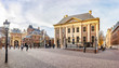 Panorama photo of the Mauritshuis with the Grenadierspoort to the Binnenhof in the Hague