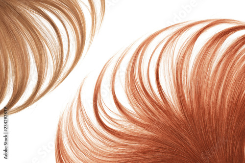 Lush Brown And Henna Hair Isolated On White Background Buy This