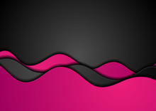 Pink Black Corporate Waves Abstract Background