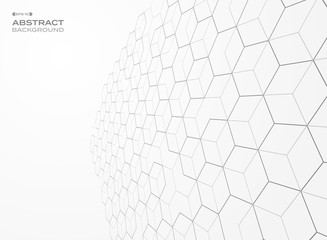 Wall Mural - abstract of pentagon pattern geometric perspective background.