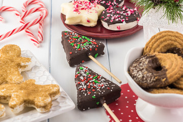 Wall Mural - Assorted Christmas holiday cookies.