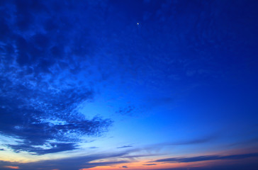 Wall Mural - blue sky with clouds and sun