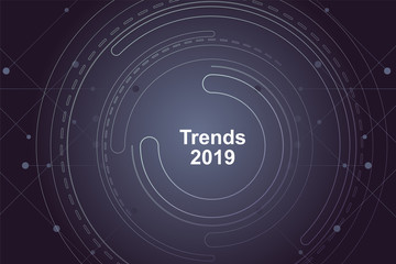 Poster - Trends 2019 - Abstraktes Linien Wallpaper