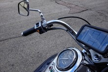 Motorcycle Handlebeg With Cell Phone Holder