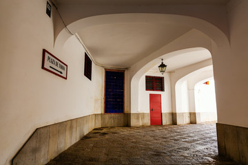 underpass leading to the Plaza de Toros in Seville, Spain