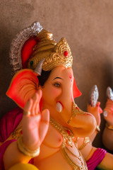 Wall Mural - Idols of Hindu lord Ganesh/Ganesha being sold in Goa, India on the occasion of Ganesh Chaturthi Festival 