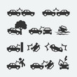 © D Graphics - Car crash related icon set