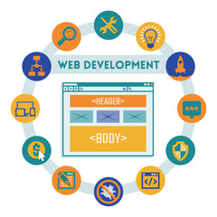 web site development concept vector illustration in flat style