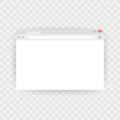 Wall Mural - simple browser window on blue background. browser search. web browser in flat style. vector illustra