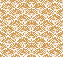 Vector Classic Floral Art Nouveau Seamless Pattern. Stylish Abstract Art Deco Texture.