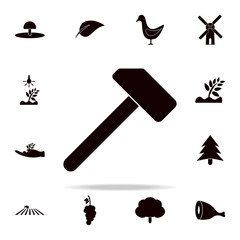 a hammer icon. Farm icons universal set for web and mobile