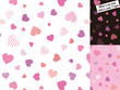 pattern swatch, Hearts  made of polka dots.