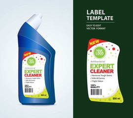 Wall Mural - Bottle label, Package template design, Label design, mock up design label template