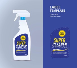 Wall Mural - Bottle label, Package template design, Label design, mock up design label template