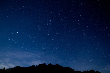 mount kinabalu night sky with stars