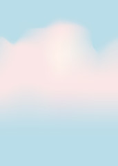 Wall Mural - Cloudscape light blue sky white clouds, vector, isolated, template for baner, background, poster