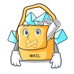 Sticker - Silent mail bag character on table front