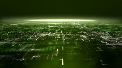 Fototapete - futuristic digital matrix particles grid virtual reality abstract cyber space environment background