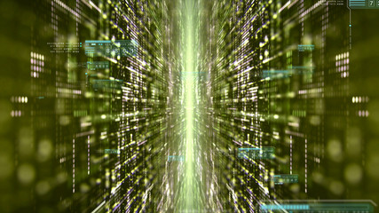 Fototapete - futuristic digital matrix particles grid virtual reality abstract cyber space environment background