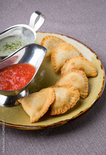 Small Pirogi Stuffed With Meat Served On A Plate Buy This Stock Photo And Explore Similar Images At Adobe Stock Adobe Stock