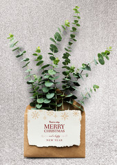 Poster - Christmas holiday greeting design mockup