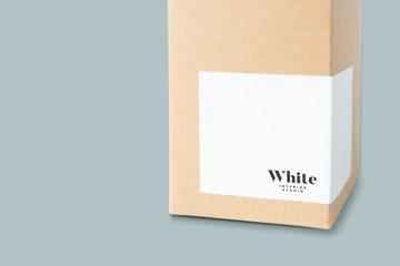 Poster - Natural paper box packaging mockup