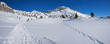 Winterwanderweg im Rofan, traumhafte Berglandschaft und blauer Himmel