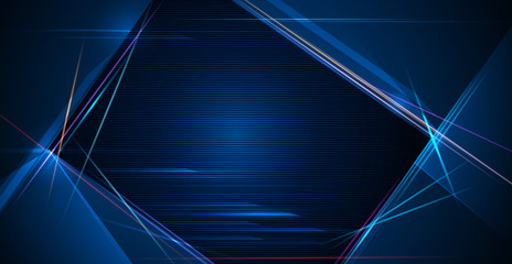 illustration of light ray, stripe line with blue light, speed motion background. vector design abstr