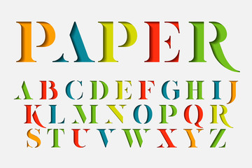 Poster - Colorful stencil alphabet