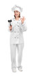 © Pixel-Shot - Young female chef on white background