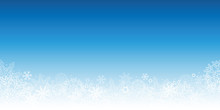 Snowy Blue Winter Background With Snowflakes Vector Illustration EPS10
