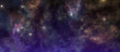 Our Beautiful Unexplored and Exciting Universe - Richly coloured deep space banner background  with many different stars, planets and cloud formations
