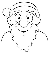 Poster - portrait of a smiling Santa Claus